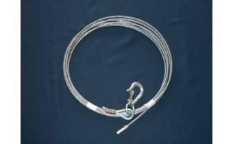 3/16 Cable Kit. Stainless Steel. 20 feet. with Hook.