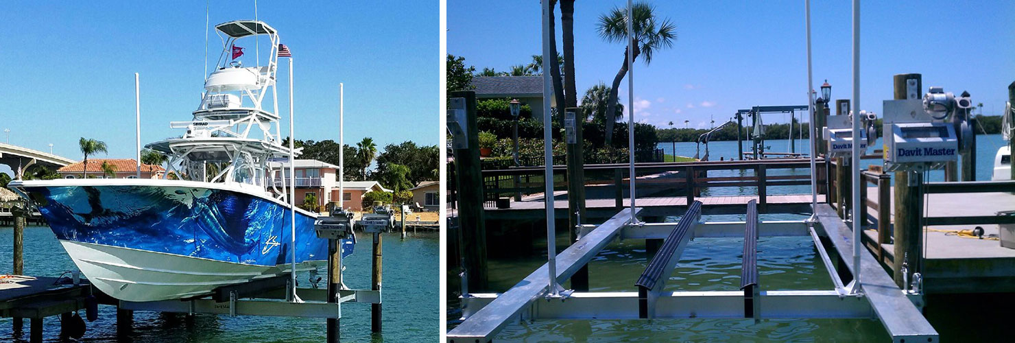 a boat dock with a dock and a house